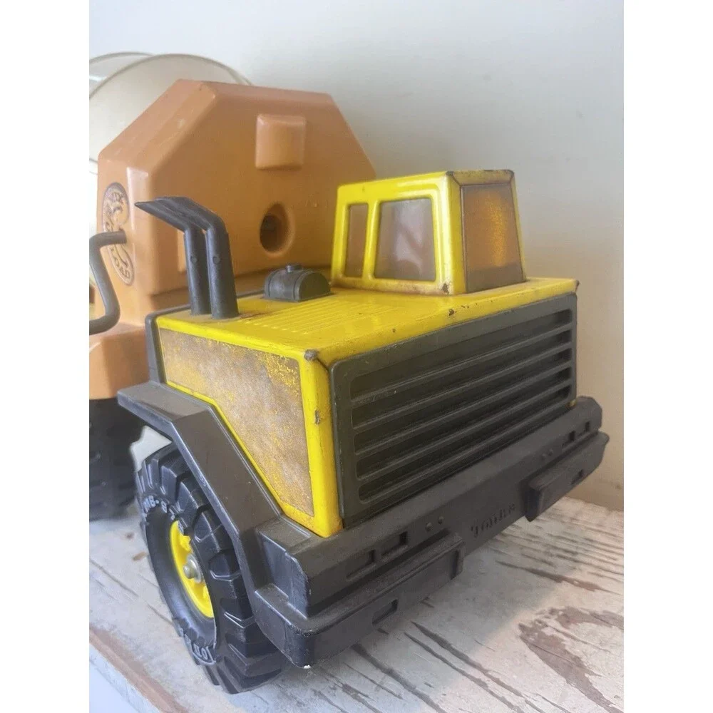 Vintage 1980s Tonka Cement Mixer Truck Turbo Diesel XMB-975 Pressed Steel